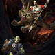 Illustration for article titled Why is Wil Wheaton charging down on orc John Scalzi while riding a unicorn-dragon-kitten?